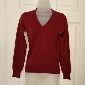 Banana Republic Stretch. Vintage Lightweight Silk-blend Knit V-Neck Top, Small